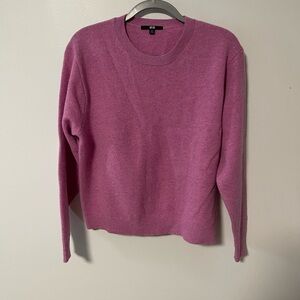 Women's Fuchsia Crew Neck Wool Sweater